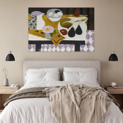 Bowl of Eggs - 1985 - Mary Fedden Art Prints - 100x150 cm / 40x60″ inches | Mary Fedden Poster | Mary Fedden Prints