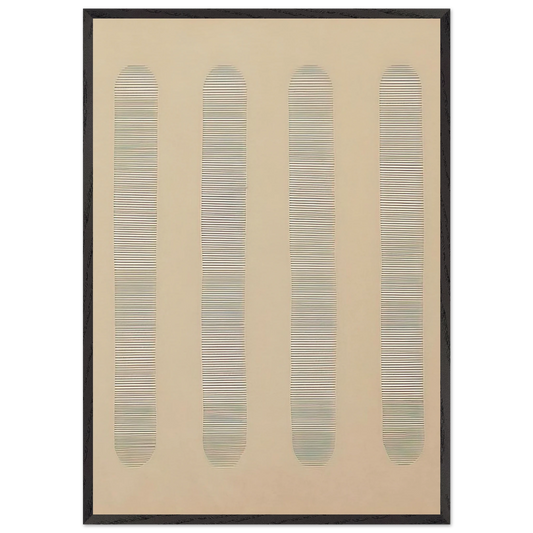 Columns - Agnes Martin 70x100 cm / 28x40 inches Framed Art Print – Black Wooden Frame