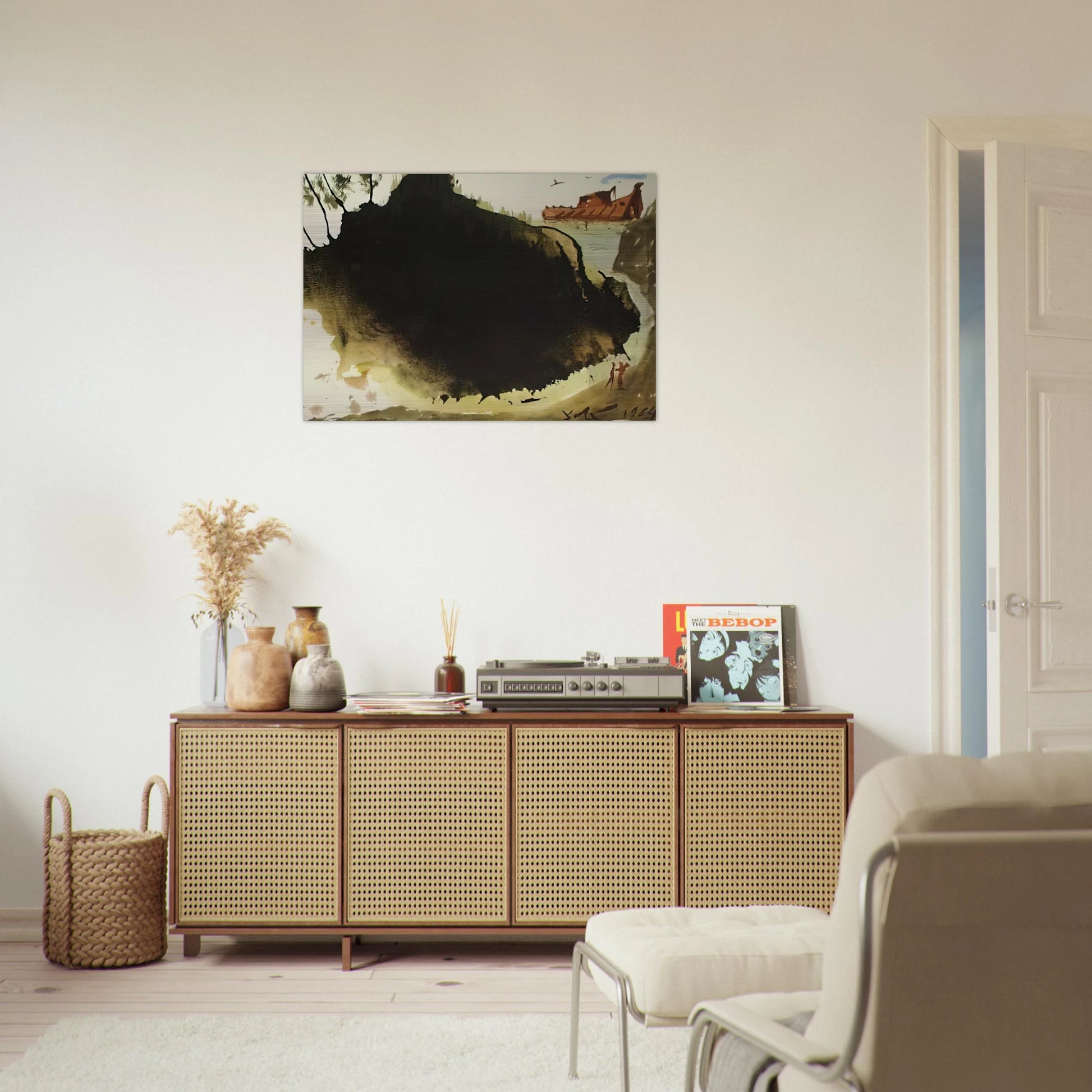 AQUAE DILUVII SUPER TERRAM GENESIS 6 17 1967 - Salvador Dali Brushed Aluminum Print - 70x100 cm / 28x40 inches | Salvador Dali Aluminum Print | Salvador Dali Prints