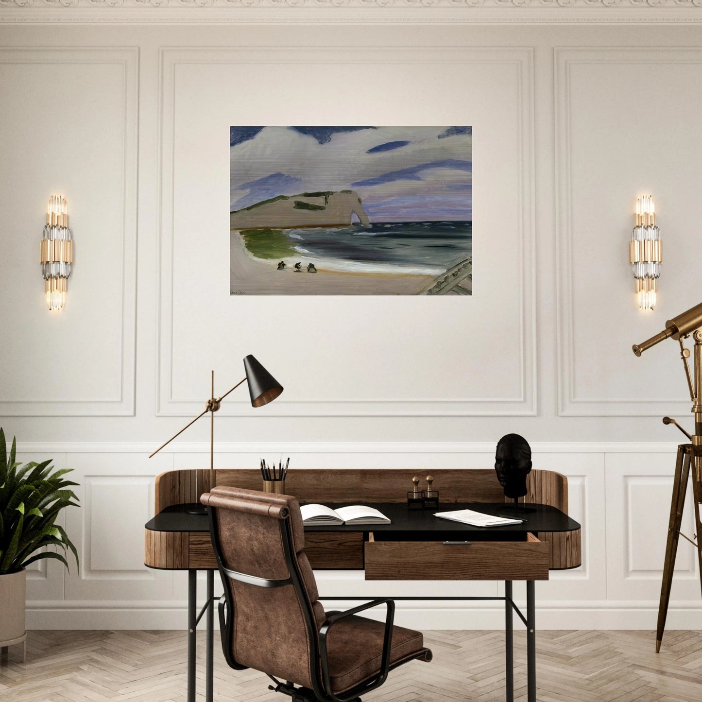 WOMEN ON THE BEACH ETRETAT 1920 - Henri Matisse Brushed Aluminum Print - 70x100 cm / 28x40 inches | Henri Matisse Aluminum Print | Henri Matisse Prints