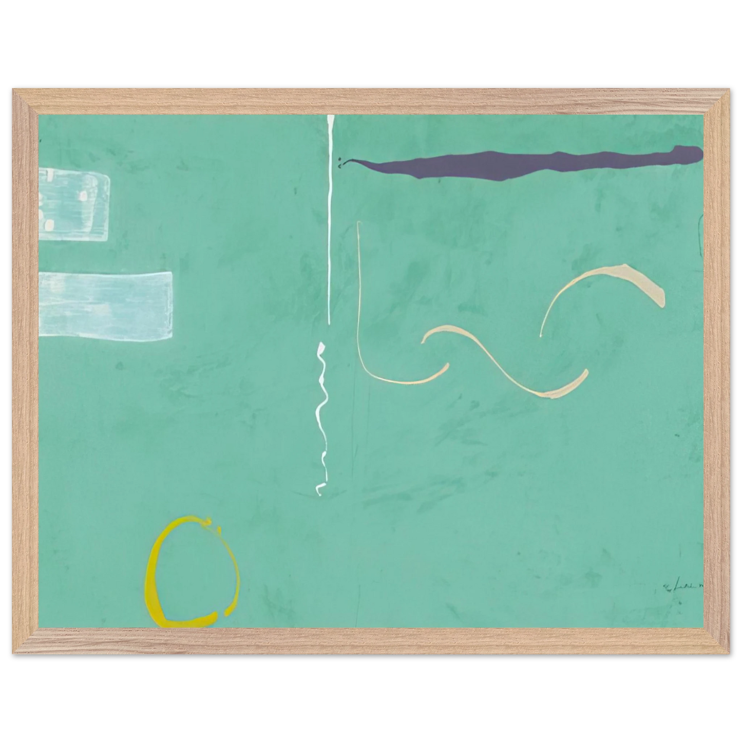 Helen Frankenthaler - Tahiti - 1989 Wall art - 40x50 cm / 16x20 inches - Premium Wooden Framed Poster With Fine Art Paper-canvas - Wood frame