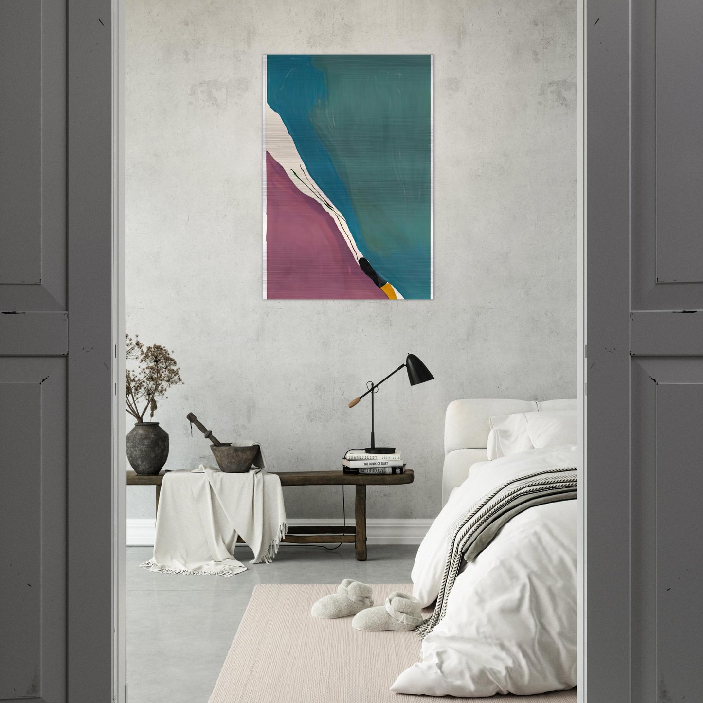 Red Travels, 1971- - Helen Frankenthaler Brushed Aluminum Print - 70x100 cm / 28x40 inches | Helen Frankenthaler Aluminum Print | Helen Frankenthaler Prints