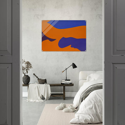 Passage ‚rosion vermillion - Fernand Leduc Acrylic Print - 70x100 cm / 28x40″ inches