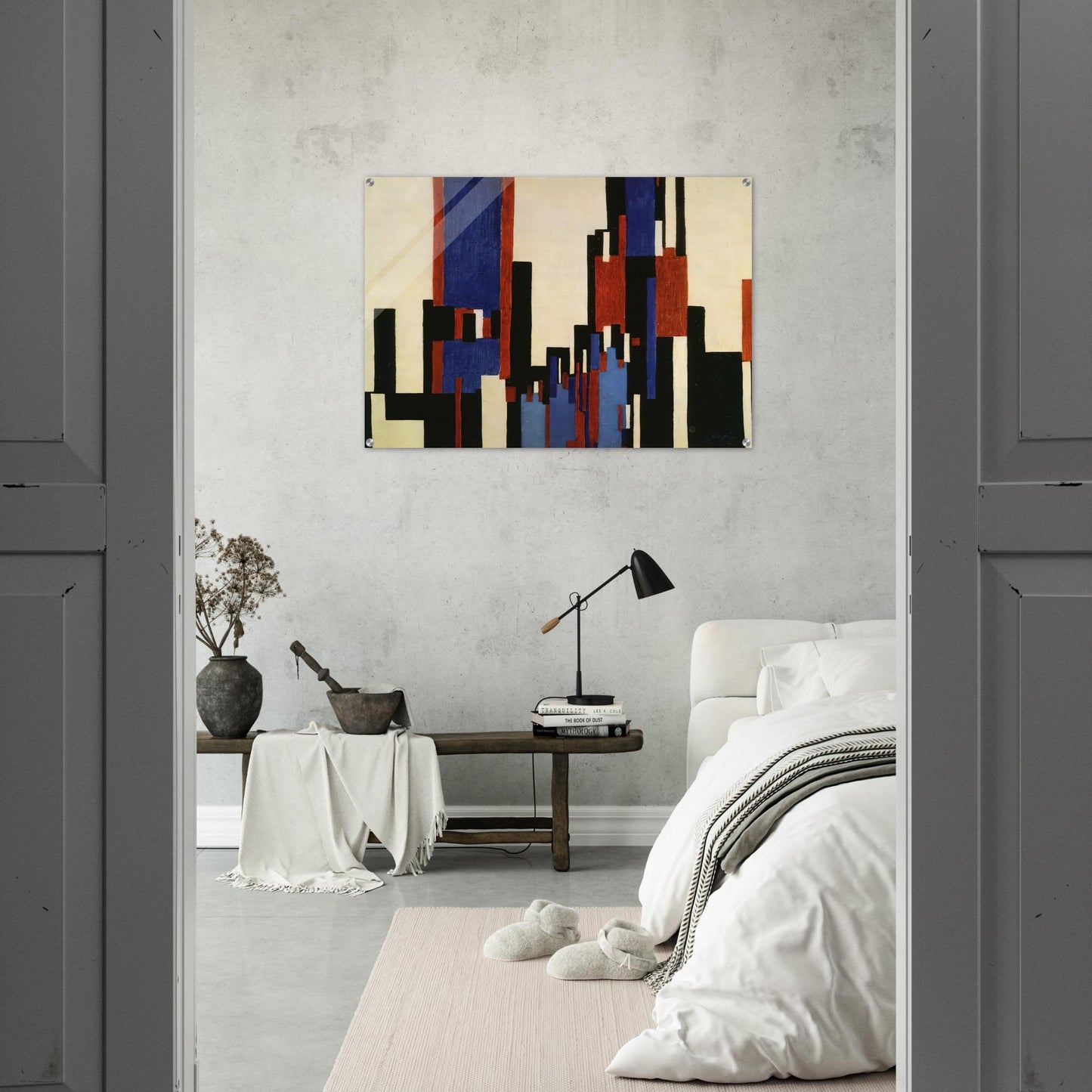 Vertical Plains Blue and Red - Frantisek Kupka Acrylic Print - 70x100 cm / 28x40″ inches