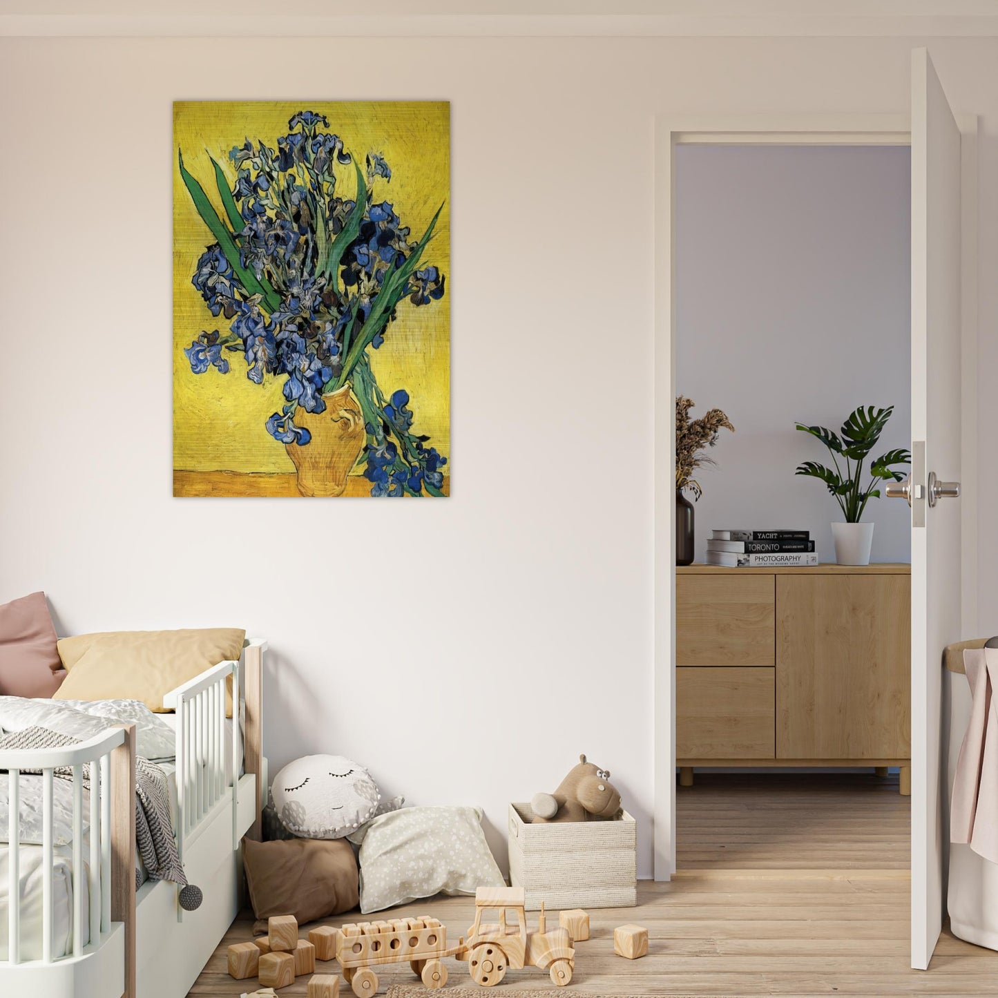Still Life with Irises - Vincent van Gogh Brushed Aluminum Print - 70x100 cm / 28x40 inches | Vincent van Gogh Aluminum Print | Vincent van Gogh Prints