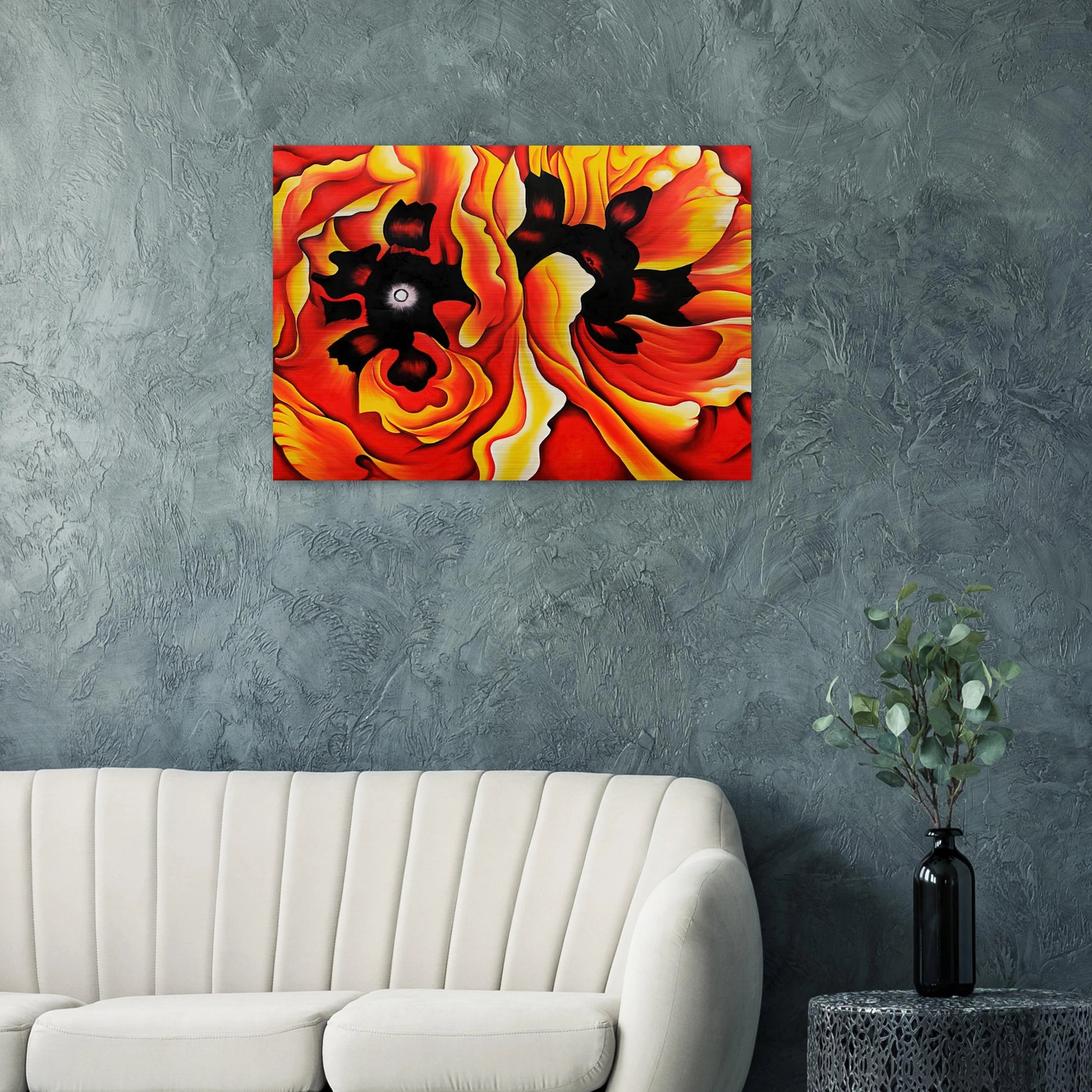 Oriental Poppies II - Georgia O'Keeffe Brushed Aluminum Print - 70x100 cm / 28x40 inches | Georgia O'Keeffe Aluminum Print | Georgia O'Keeffe Prints
