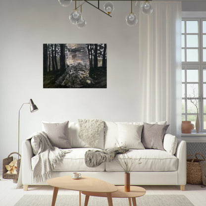 BIRCH IN A FOREST - Gustav Klimt Brushed Aluminum Print - 70x100 cm / 28x40 inches | Gustav Klimt Aluminum Print | Gustav Klimt Prints