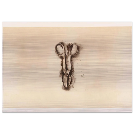 TINSNIP 1973 - Jim Dine Brushed Aluminum Print - 70x100 cm / 28x40 inches | Jim Dine Aluminum Print | Jim Dine Prints