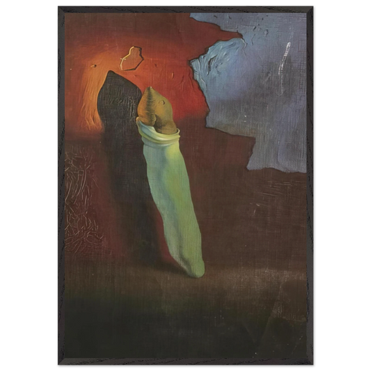 ANTHROPOMORPHIC BREAD 1 - Salvador Dali 70x100 cm / 28x40 inches Framed Art Print – Black Wooden Frame