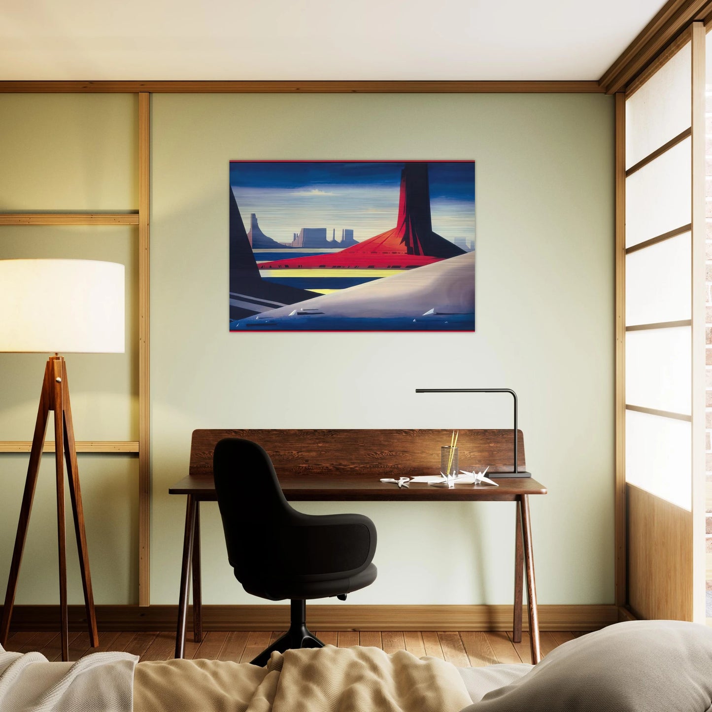 Monument Valley - Eyvind Earle Brushed Aluminum Print - 70x100 cm / 28x40 inches | Eyvind Earle Aluminum Print | Eyvind Earle Prints