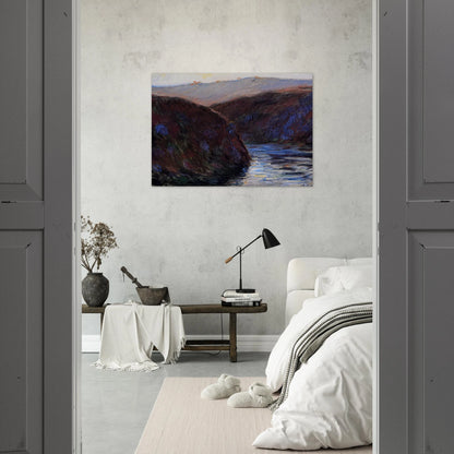 The Creuse Valley, Evening Effect - claude monet Brushed Aluminum Print - 70x100 cm / 28x40 inches | claude monet Aluminum Print | claude monet Prints