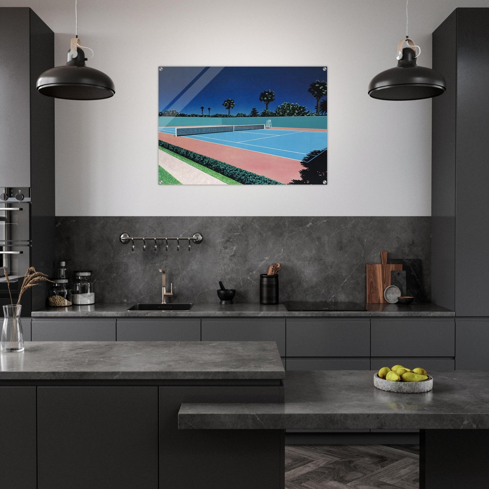 Tennis Court - Hiroshi Nagai Acrylic Print - 70x100 cm / 28x40″ inches
