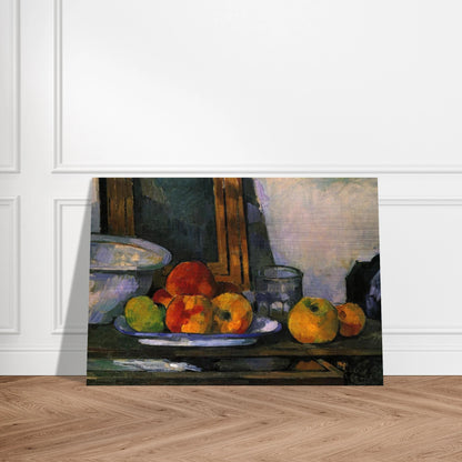 Still life with open drawer - Paul Cézanne Brushed Aluminum Print - 70x100 cm / 28x40 inches | Paul Cézanne Aluminum Print | Paul Cézanne Prints