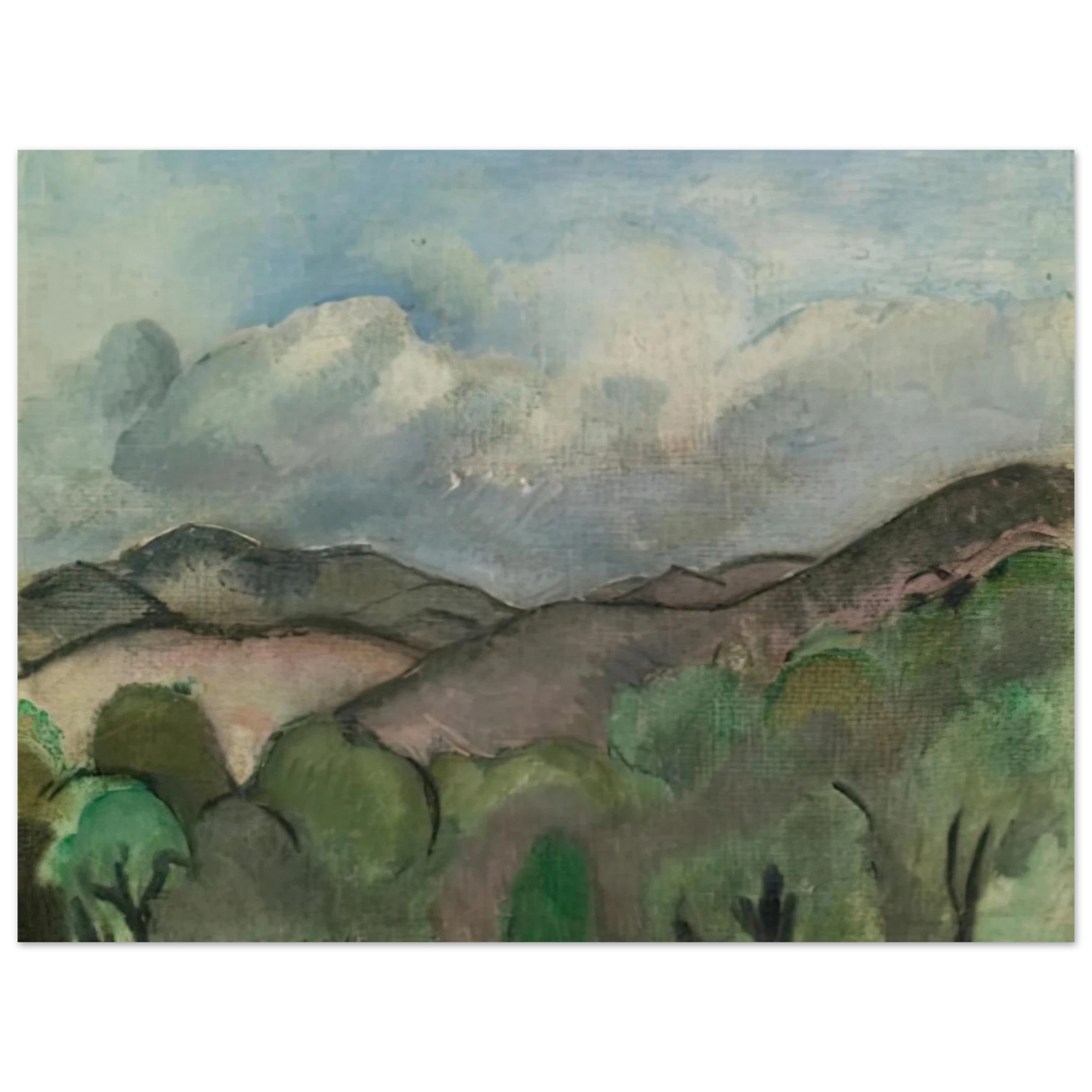 Henri Matisse - LE MONT CHAUVE A NICE 1918  75x100 cm / 30x40inches Fine Art Poster