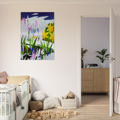 Do It Yourself  Flowers  - Andy Warhol Brushed Aluminum Print - 70x100 cm / 28x40 inches | Andy Warhol Aluminum Print | Andy Warhol Prints