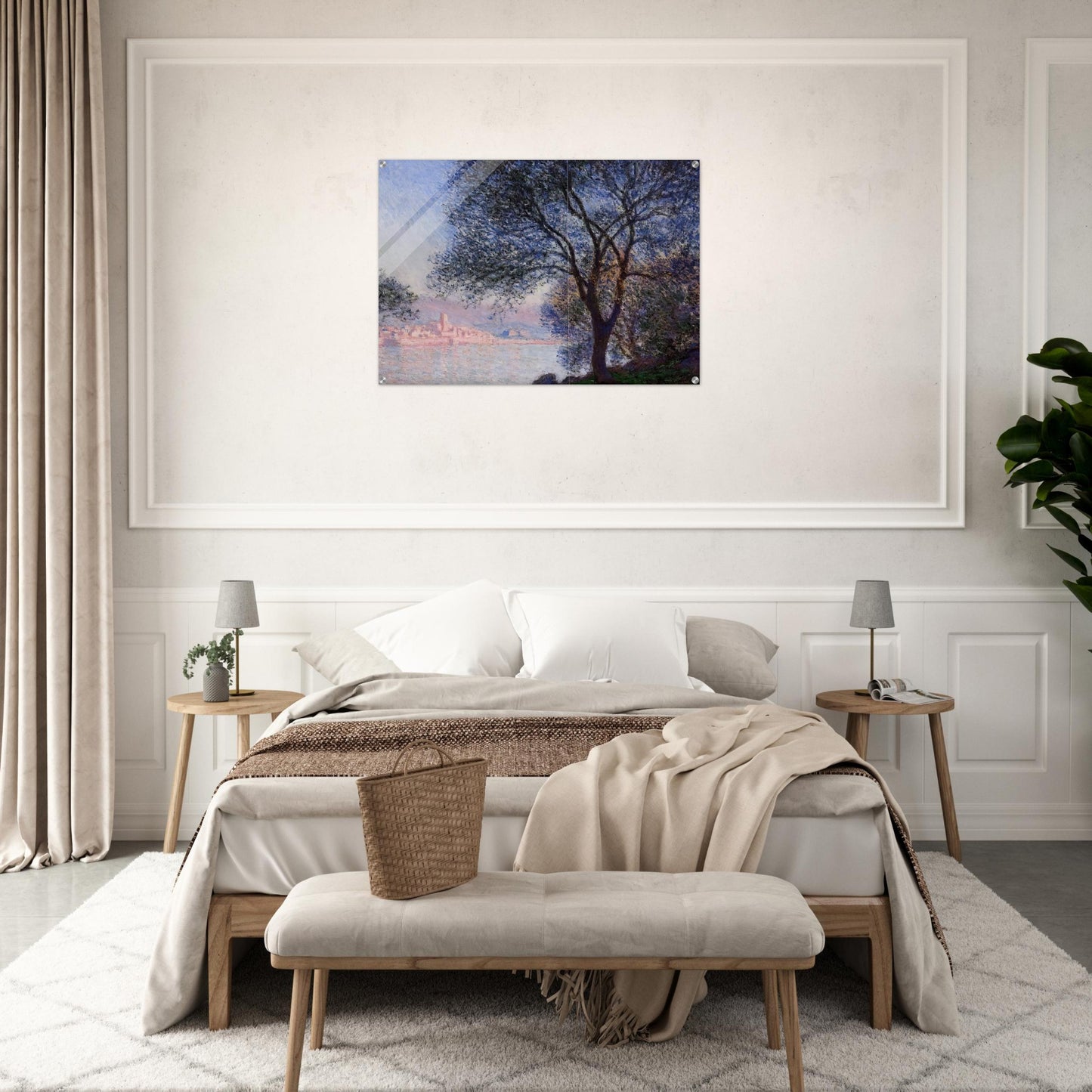 Antibes Seen from the Salis Gardens 02 - claude monet Acrylic Print - 70x100 cm / 28x40″ inches | claude monet Wall Art | claude monet Prints