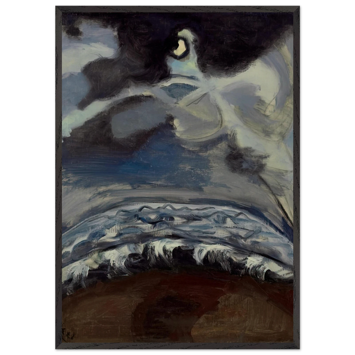 The Sea N2 - Alice Neel 70x100 cm / 28x40 inches Framed Art Print – Black Wooden Frame