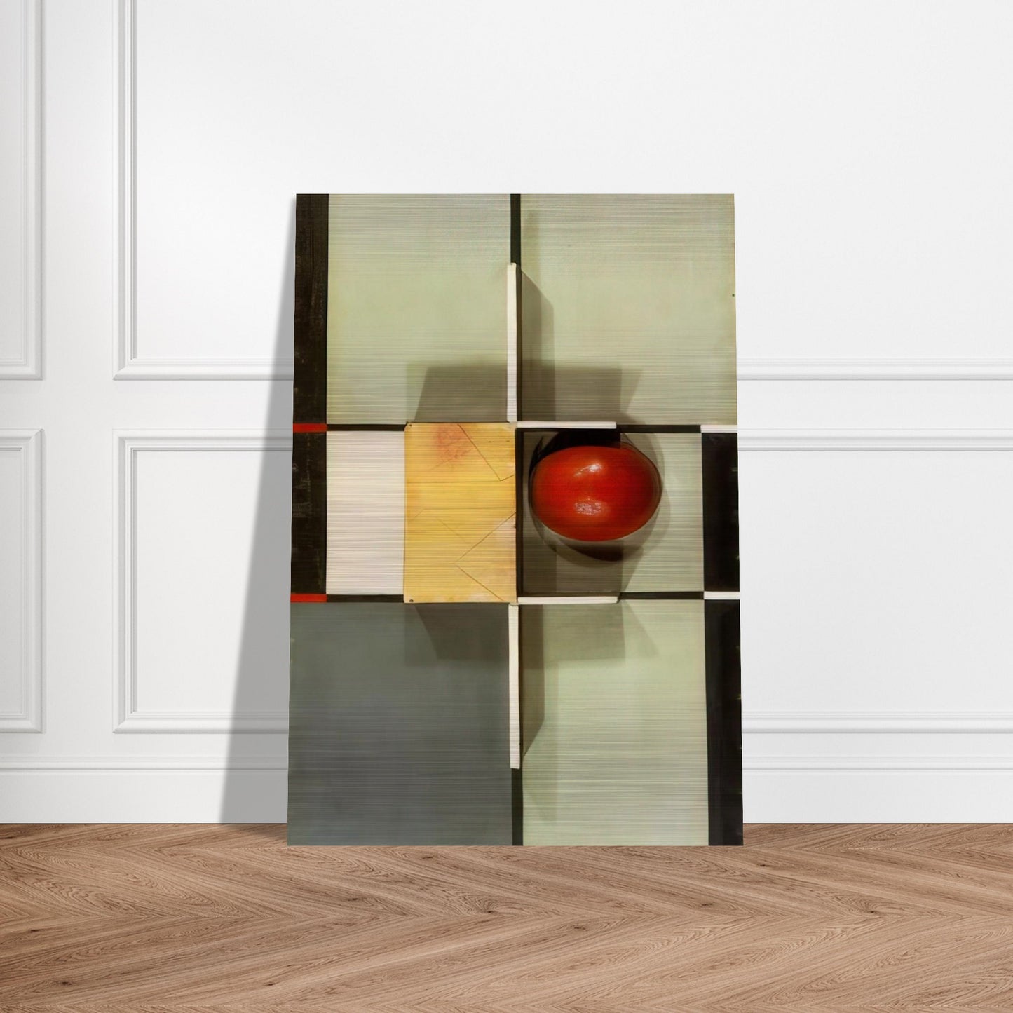 RELIEF WITH CROSS AND SQUARE 1924 - Kurt Schwitters Brushed Aluminum Print - 70x100 cm / 28x40 inches | Kurt Schwitters Aluminum Print | Kurt Schwitters Prints