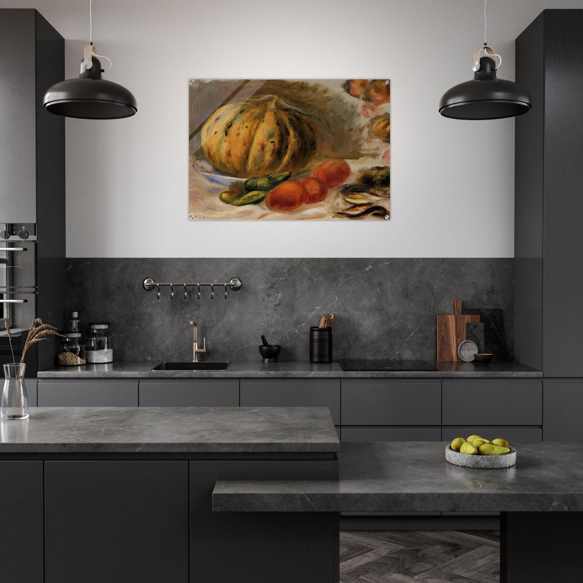 Melon and Tomatos - Pierre-Auguste Renoir Acrylic Print - 70x100 cm / 28x40″ inches