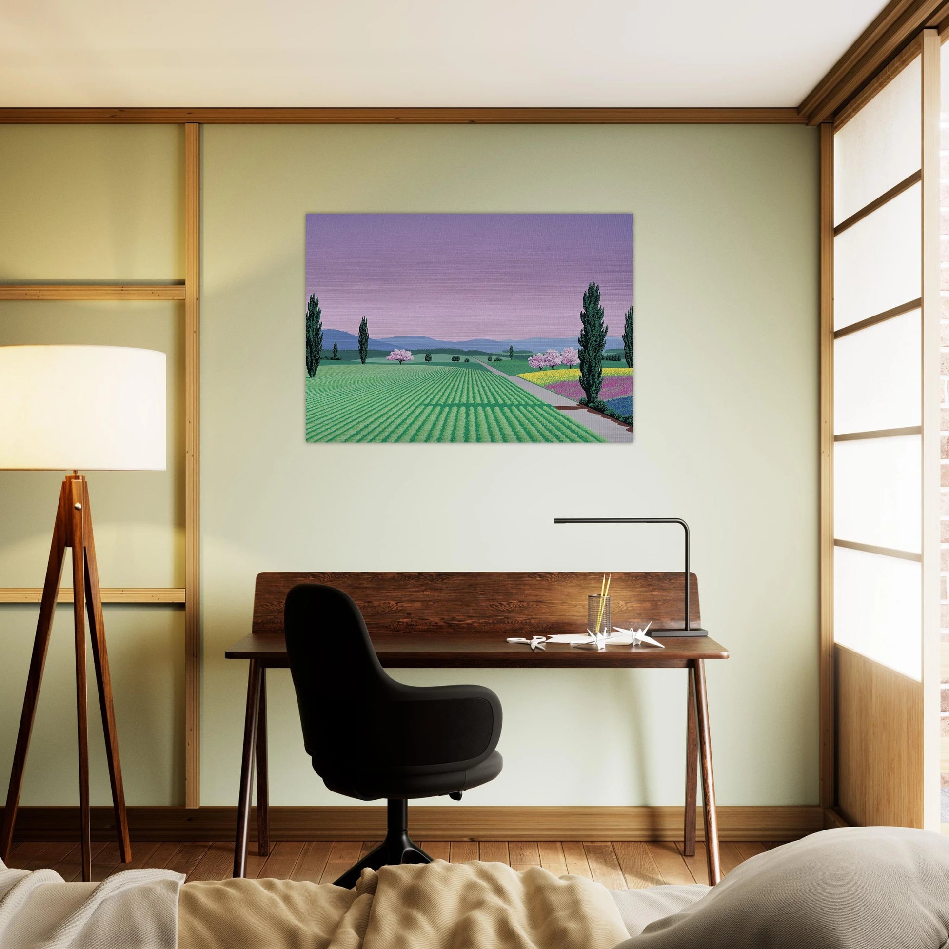 Farmlands - Hiroshi Nagai Brushed Aluminum Print - 70x100 cm / 28x40 inches | Hiroshi Nagai Aluminum Print | Hiroshi Nagai Prints
