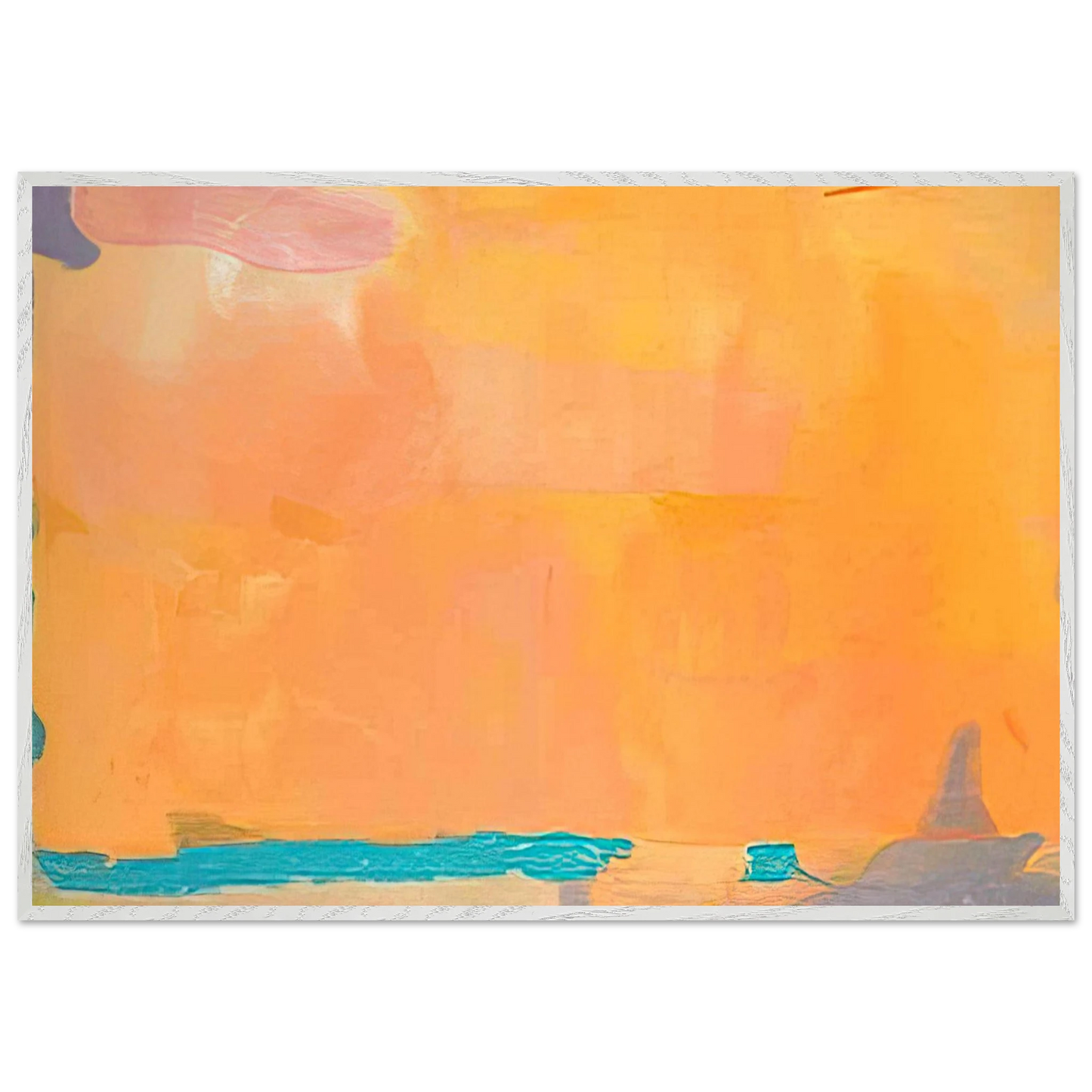 Helen Frankenthaler - Royal Fireworks - 1975 Wall art - A2 (42 x 59.4  cm) - Premium Wooden Framed Poster With Fine Art Paper-canvas - White frame