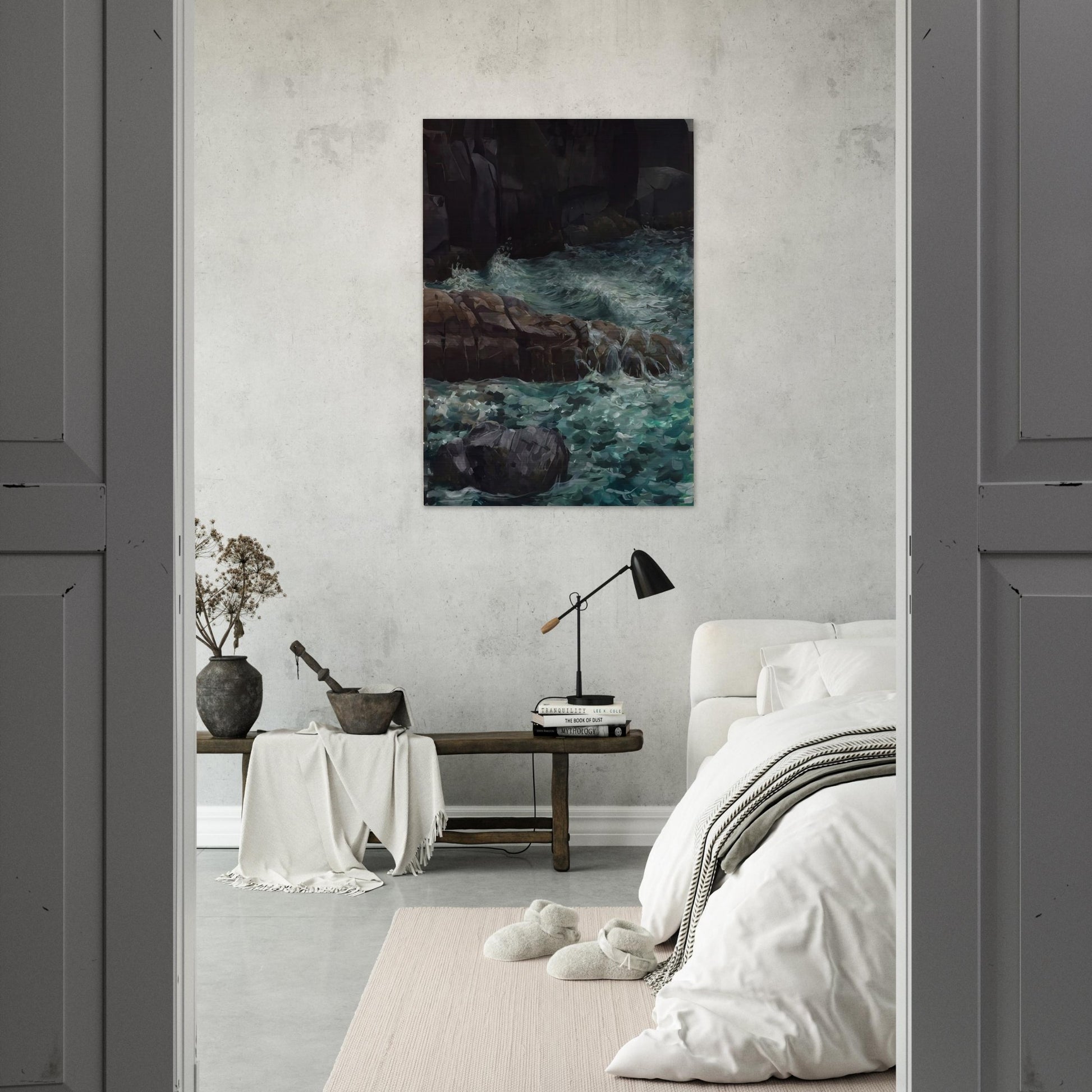 MAINE COAST - Ivan Albright Brushed Aluminum Print - 70x100 cm / 28x40 inches | Ivan Albright Aluminum Print | Ivan Albright Prints