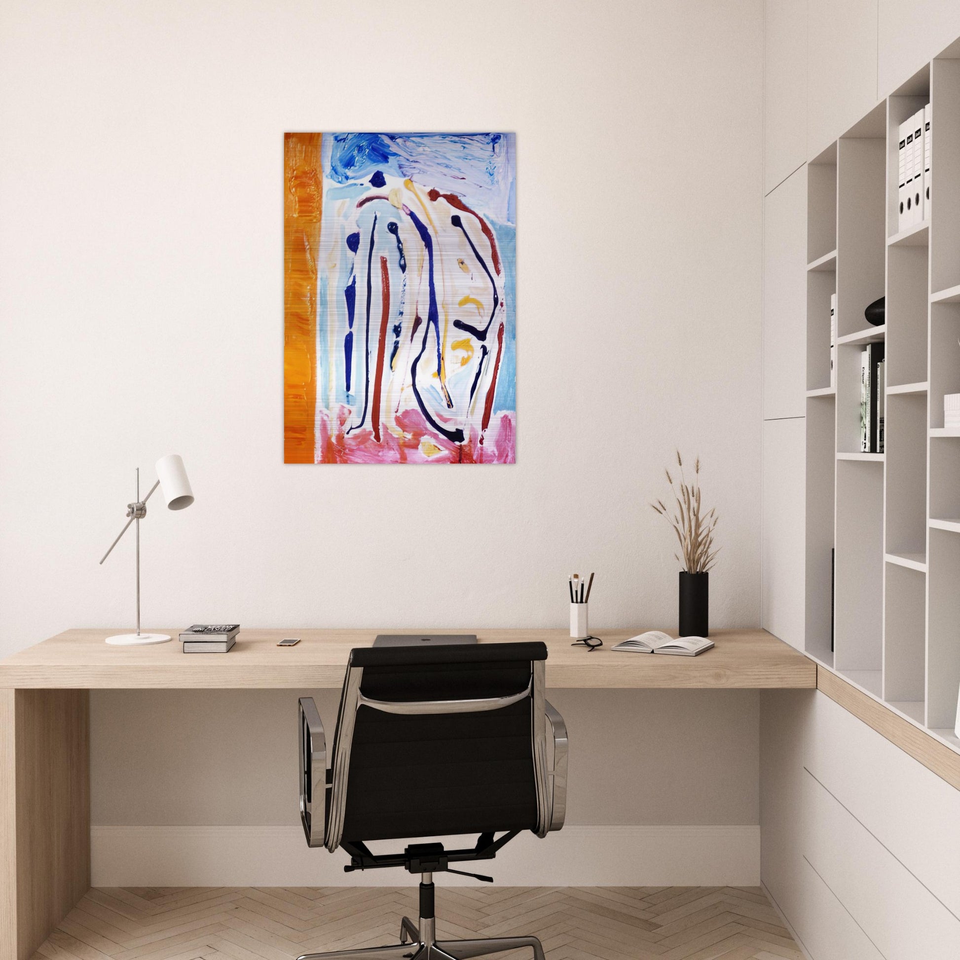 Sky Dance - 1973 - Ronnie Landfield Brushed Aluminum Print - 70x100 cm / 28x40 inches | Ronnie Landfield Aluminum Print | Ronnie Landfield Prints