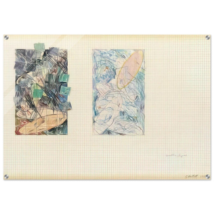 Sad and Happy Tidal Wave - 1978 - Jennifer Bartlett Acrylic Print - 70x100 cm / 28x40″ inches