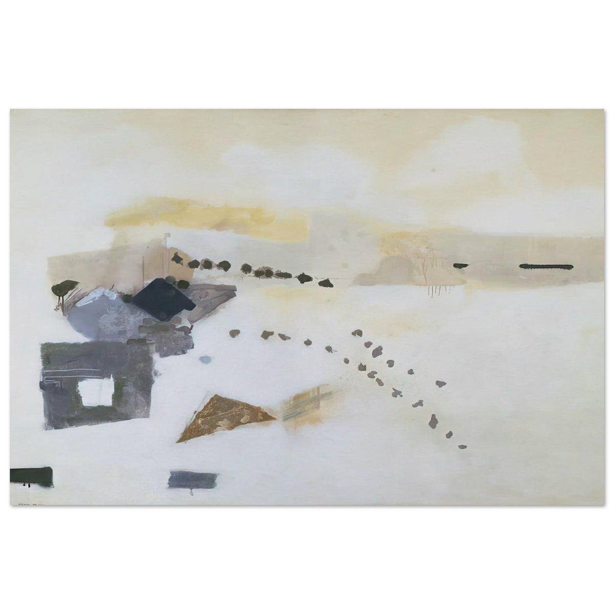 Footsteps - 1954 - Kenzo Okada Art Prints - 100x150 cm / 40x60″ inches | Kenzo Okada Poster | Kenzo Okada Prints