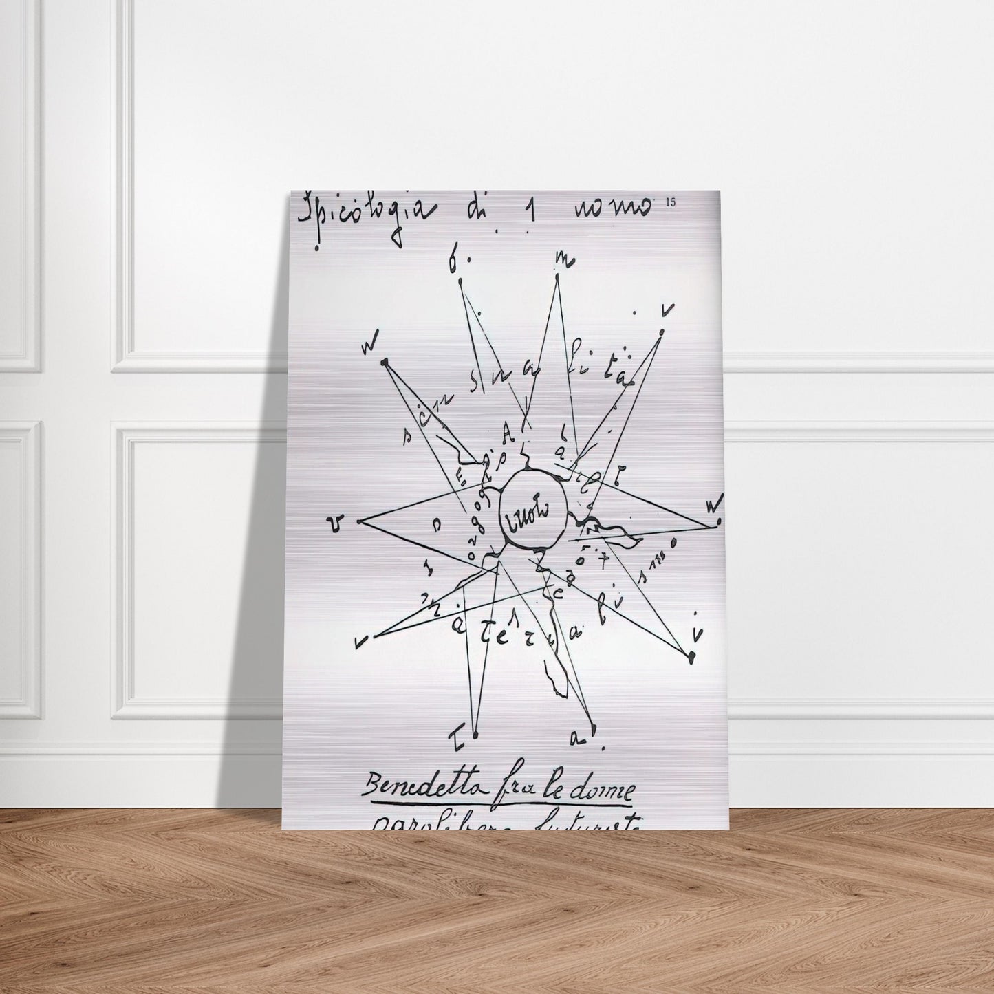 Spicologia di 1 Uomo - 1919 Italy - Benedetta Cappa Brushed Aluminum Print - 70x100 cm / 28x40 inches | Benedetta Cappa Aluminum Print | Benedetta Cappa Prints