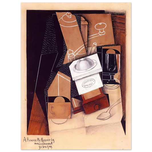 Juan Gris - THE COFFEE GRINDER 1916  75x100 cm / 30x40inches Fine Art Poster
