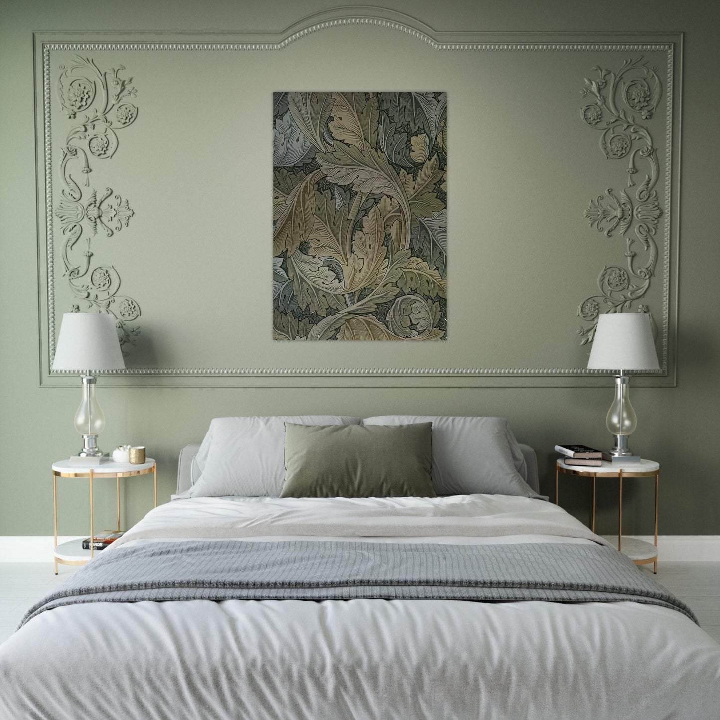 ACANTHUS WALLPAPER 1875 - William Morris Brushed Aluminum Print - 70x100 cm / 28x40 inches | William Morris Aluminum Print | William Morris Prints