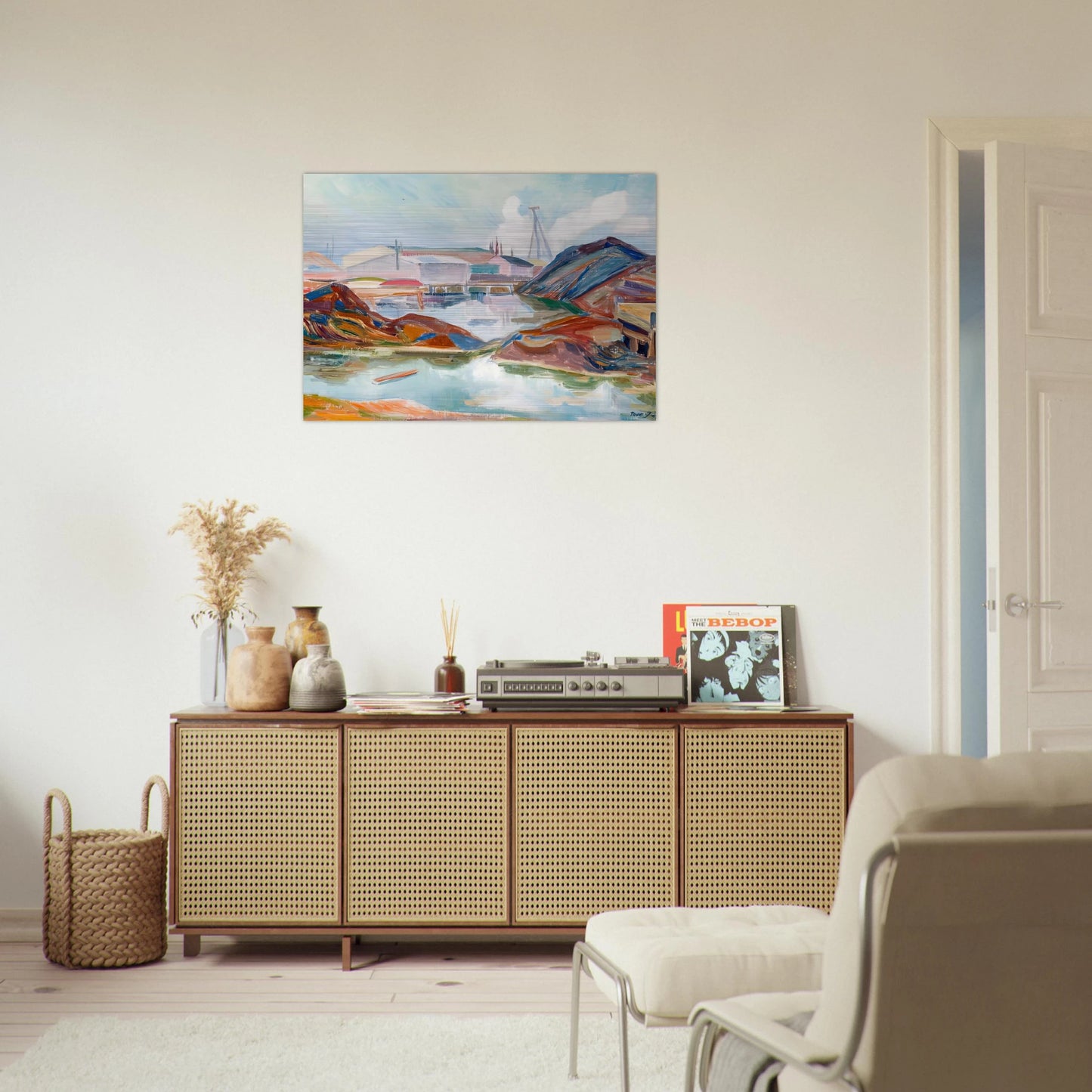 Edisviken - 1937 - Tove Jansson Brushed Aluminum Print - 70x100 cm / 28x40 inches | Tove Jansson Aluminum Print | Tove Jansson Prints