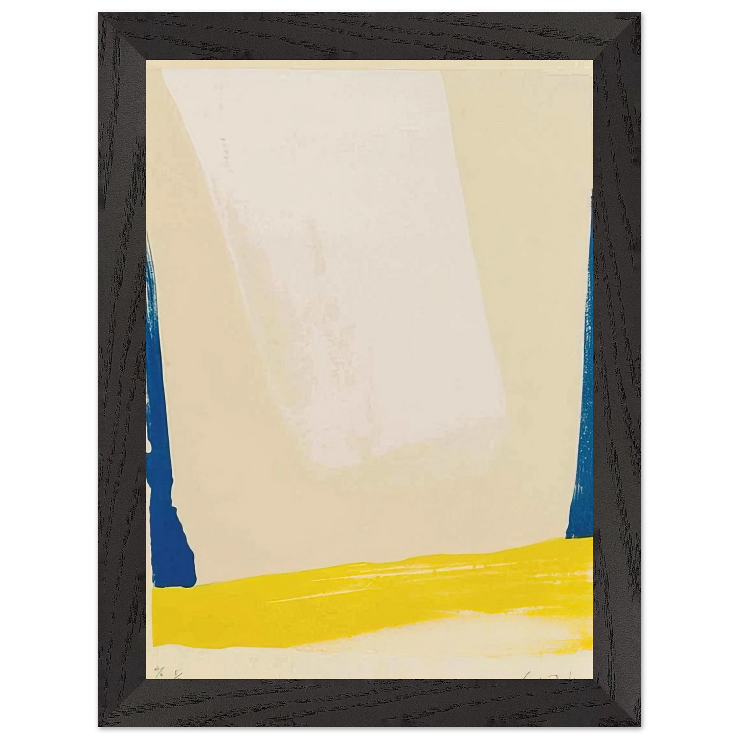 Helen Frankenthaler - White Portal - 1967 Wall art - A1 (59.4 x 84.1  cm) - Premium Wooden Framed Poster With Fine Art Paper-canvas - Black frame