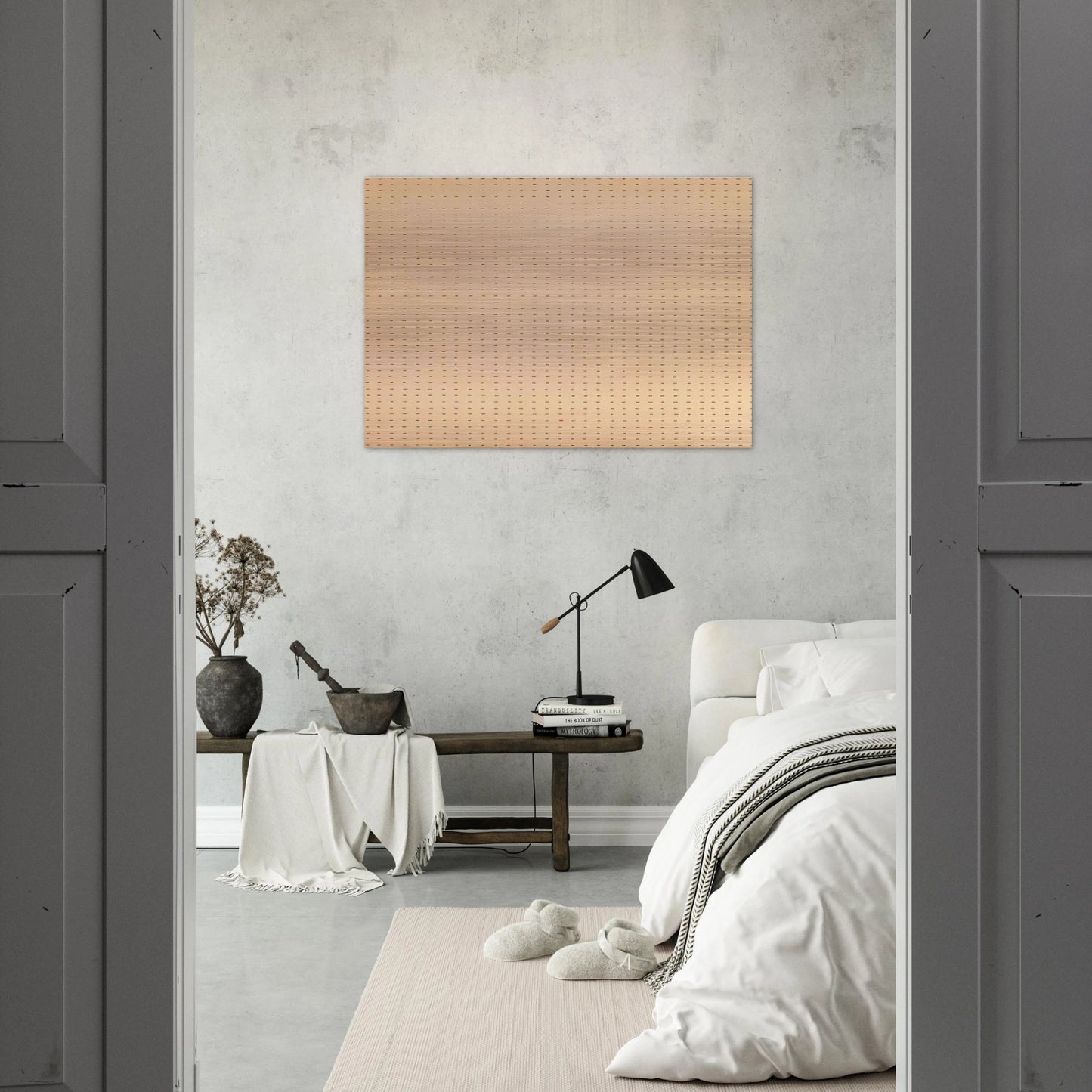 Untitled  White Flower  - Agnes Martin Brushed Aluminum Print - 70x100 cm / 28x40 inches | Agnes Martin Aluminum Print | Agnes Martin Prints