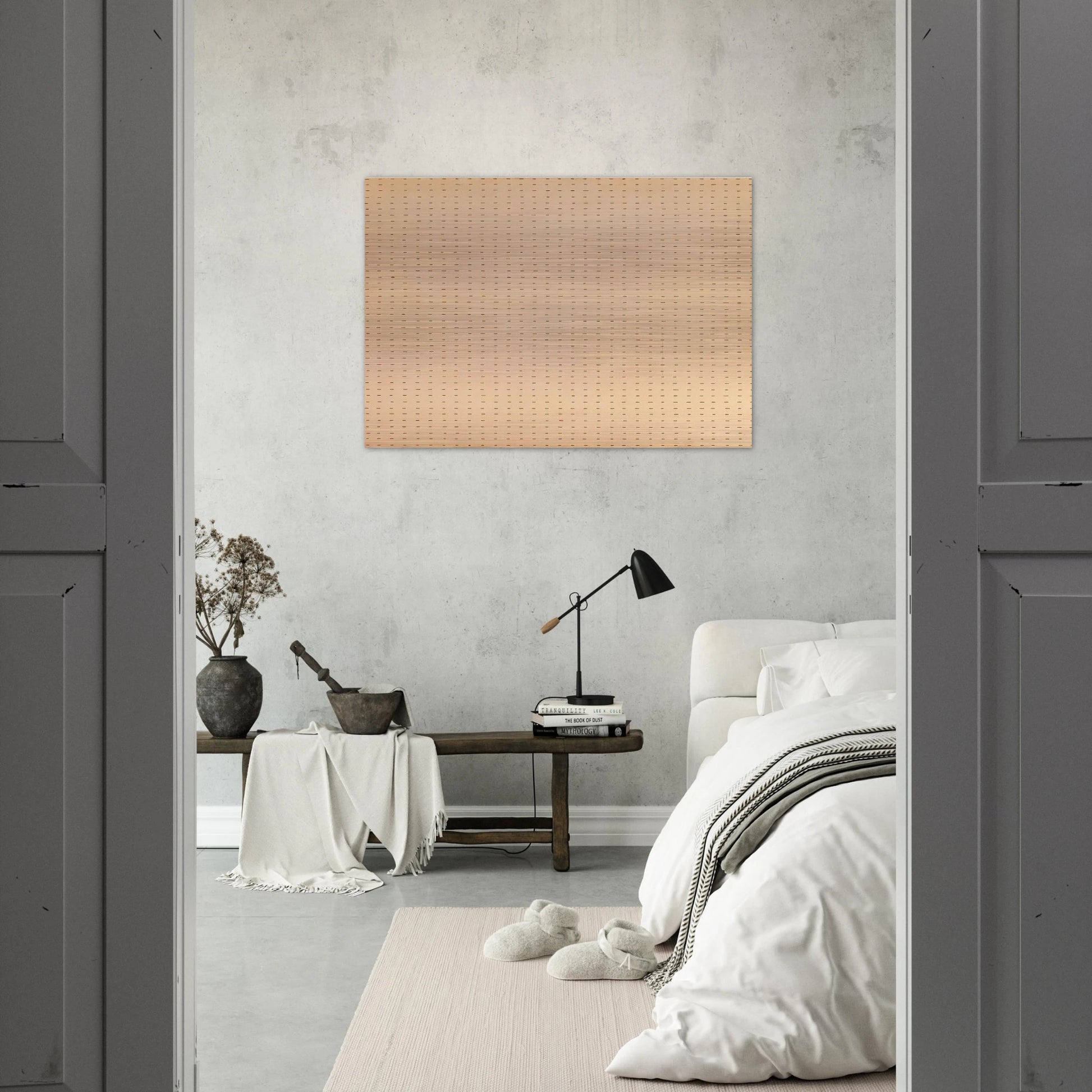 Untitled  White Flower  - Agnes Martin Brushed Aluminum Print - 70x100 cm / 28x40 inches | Agnes Martin Aluminum Print | Agnes Martin Prints