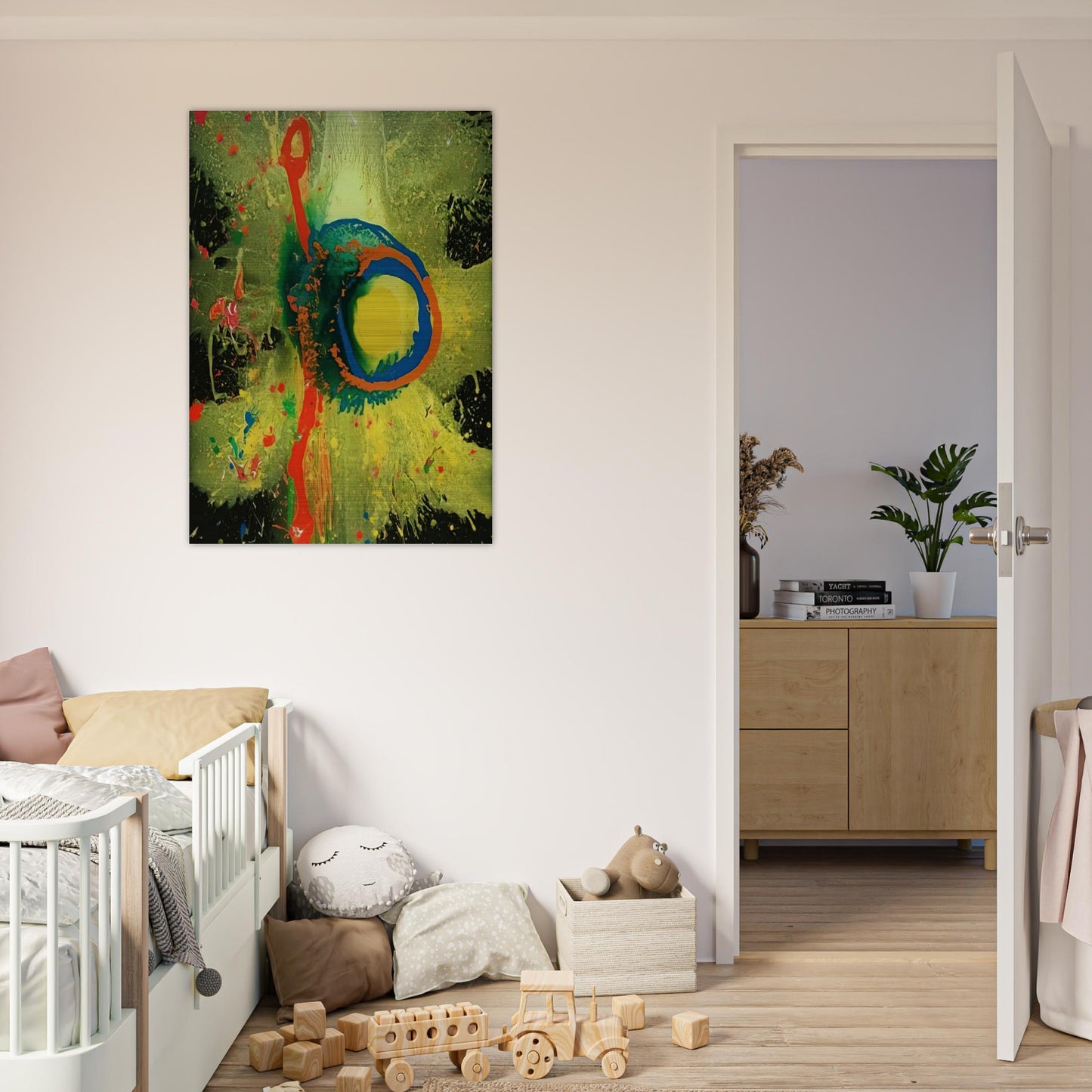 Survivor Man 17.08.08 - 2008 - John Hoyland Brushed Aluminum Print - 70x100 cm / 28x40 inches | John Hoyland Aluminum Print | John Hoyland Prints