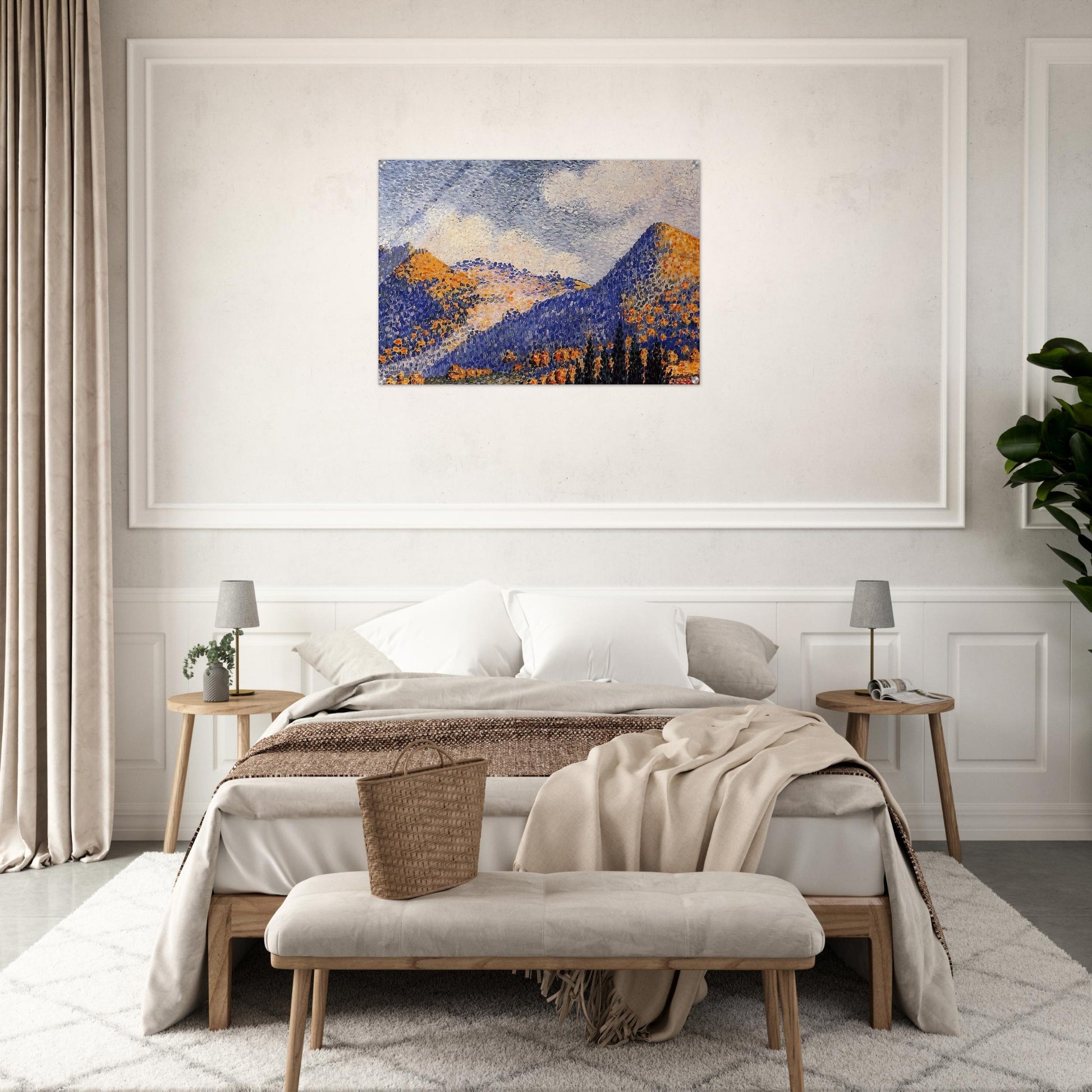 Landscape, the Little Maresque Mountains - Henri-Edmond Cross Acrylic Print - 70x100 cm / 28x40″ inches
