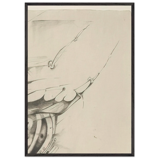 UNTITLED 1998 1 - Lee Bontecou 70x100 cm / 28x40 inches Framed Art Print – Black Wooden Frame