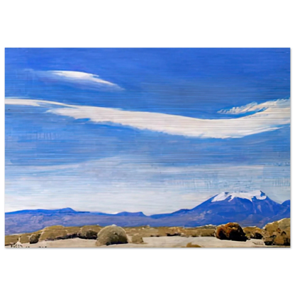 THE CLOUD COACHELLA VALLEY CALIFORNIA 1940 - Maynard Dixon Brushed Aluminum Print - 70x100 cm / 28x40 inches | Maynard Dixon Aluminum Print | Maynard Dixon Prints