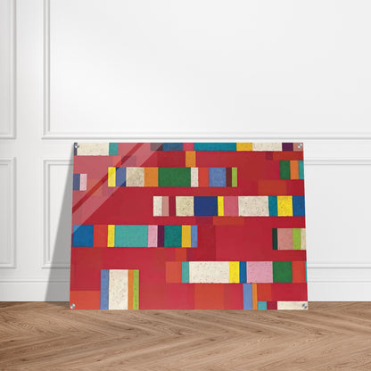 Rosso Perugino - 1979 - Piero Dorazio Acrylic Print - 70x100 cm / 28x40″ inches | Piero Dorazio Wall Art | Piero Dorazio Prints
