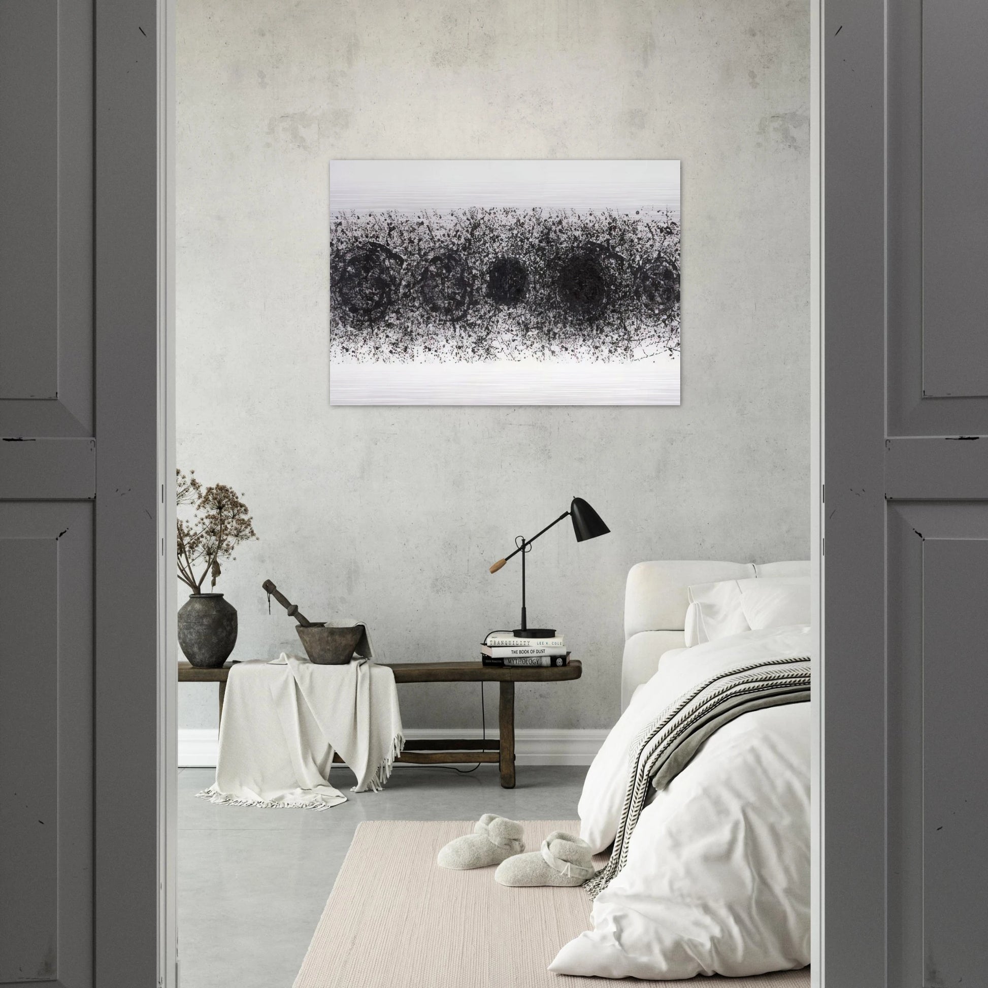 Straight Line of the Sun  L. L187  - Sam Francis Brushed Aluminum Print - 70x100 cm / 28x40 inches | Sam Francis Aluminum Print | Sam Francis Prints