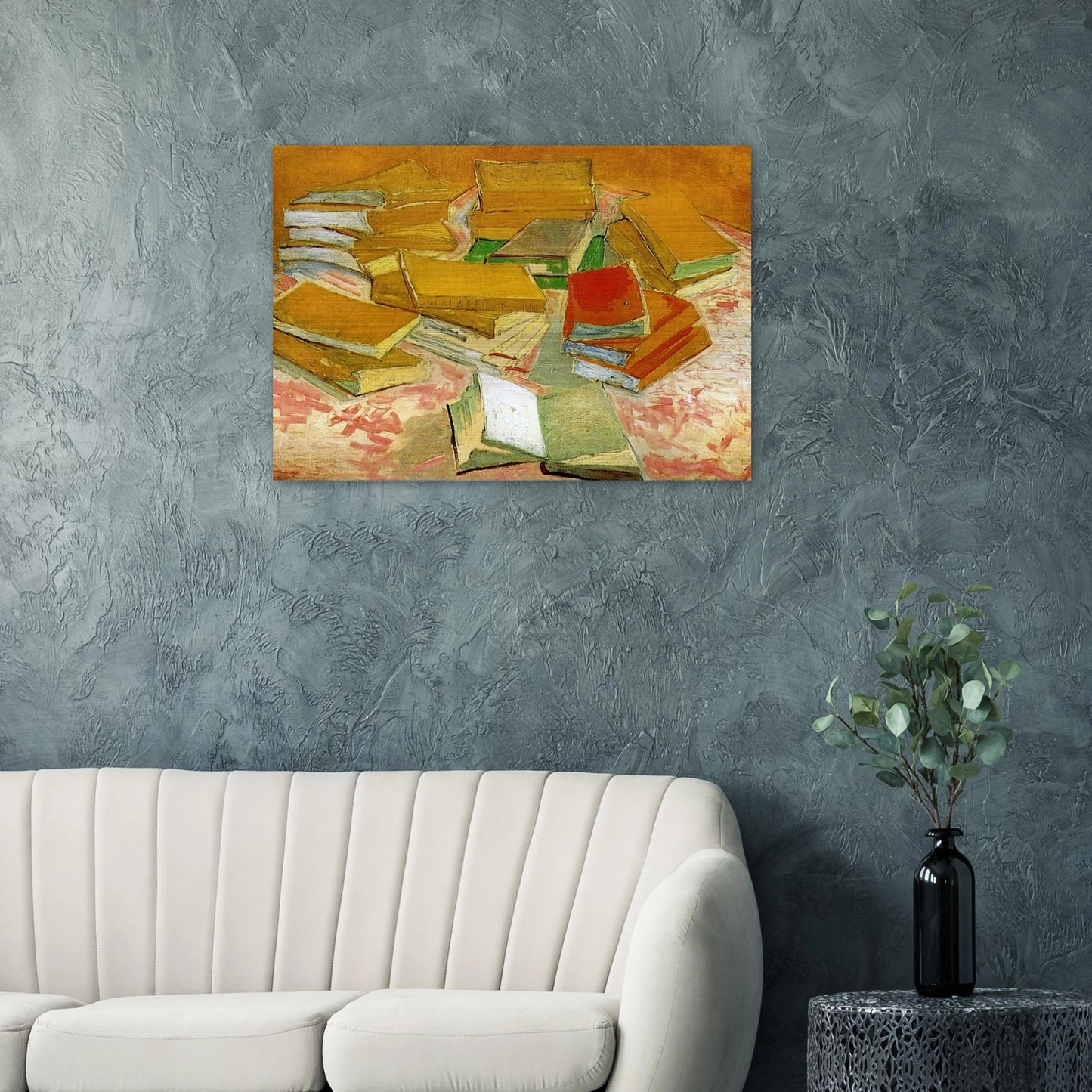Still Life - French Novels - Vincent van Gogh Brushed Aluminum Print - 70x100 cm / 28x40 inches | Vincent van Gogh Aluminum Print | Vincent van Gogh Prints