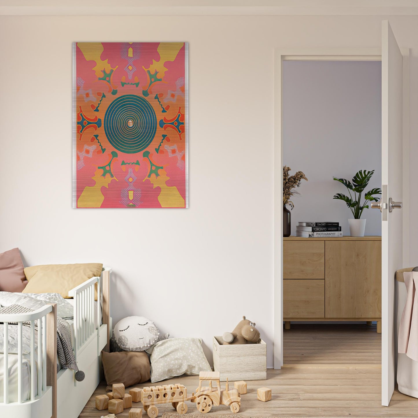THE VISIONARIES AT THE EAST HAMPTON GALLERY 1967 - Peter Max Brushed Aluminum Print - 70x100 cm / 28x40 inches | Peter Max Aluminum Print | Peter Max Prints