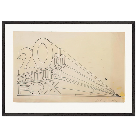 TRADEMARK STUDY 4 1962 - Edward Ruscha 70x100 cm / 28x40 inches Framed Art Print – Black Wooden Frame