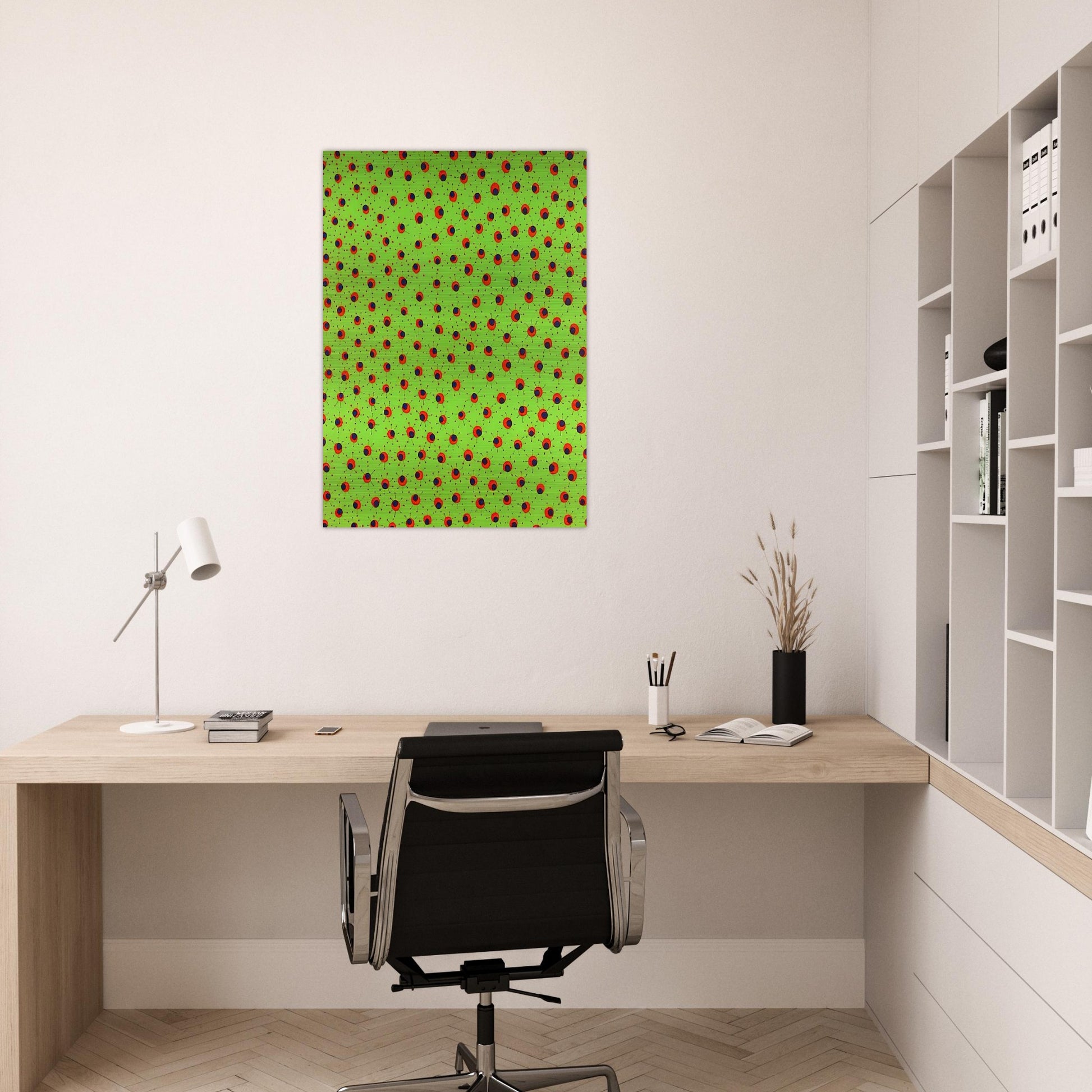 FIELDS IN SPRING 1988 - Yayoi Kusama Brushed Aluminum Print - 70x100 cm / 28x40 inches | Yayoi Kusama Aluminum Print | Yayoi Kusama Prints