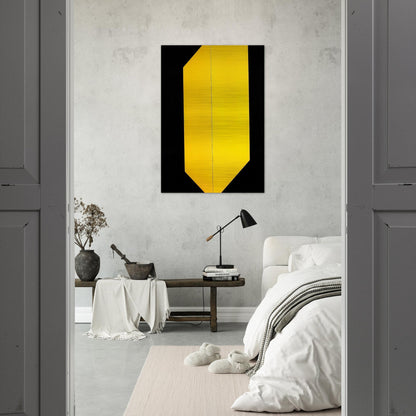 Black and Yellow - 2009 - Carmen Herrera Brushed Aluminum Print - 70x100 cm / 28x40 inches | Carmen Herrera Aluminum Print | Carmen Herrera Prints