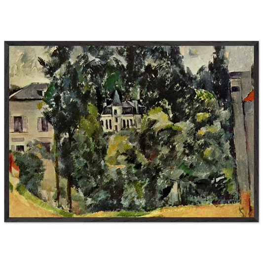 Castle of Marines - Paul Cezanne 70x100 cm / 28x40 inches Framed Art Print – Black Wooden Frame