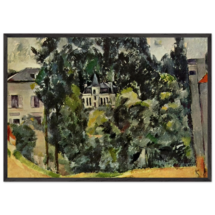 Castle of Marines - Paul Cezanne 70x100 cm / 28x40 inches Framed Art Print – Black Wooden Frame
