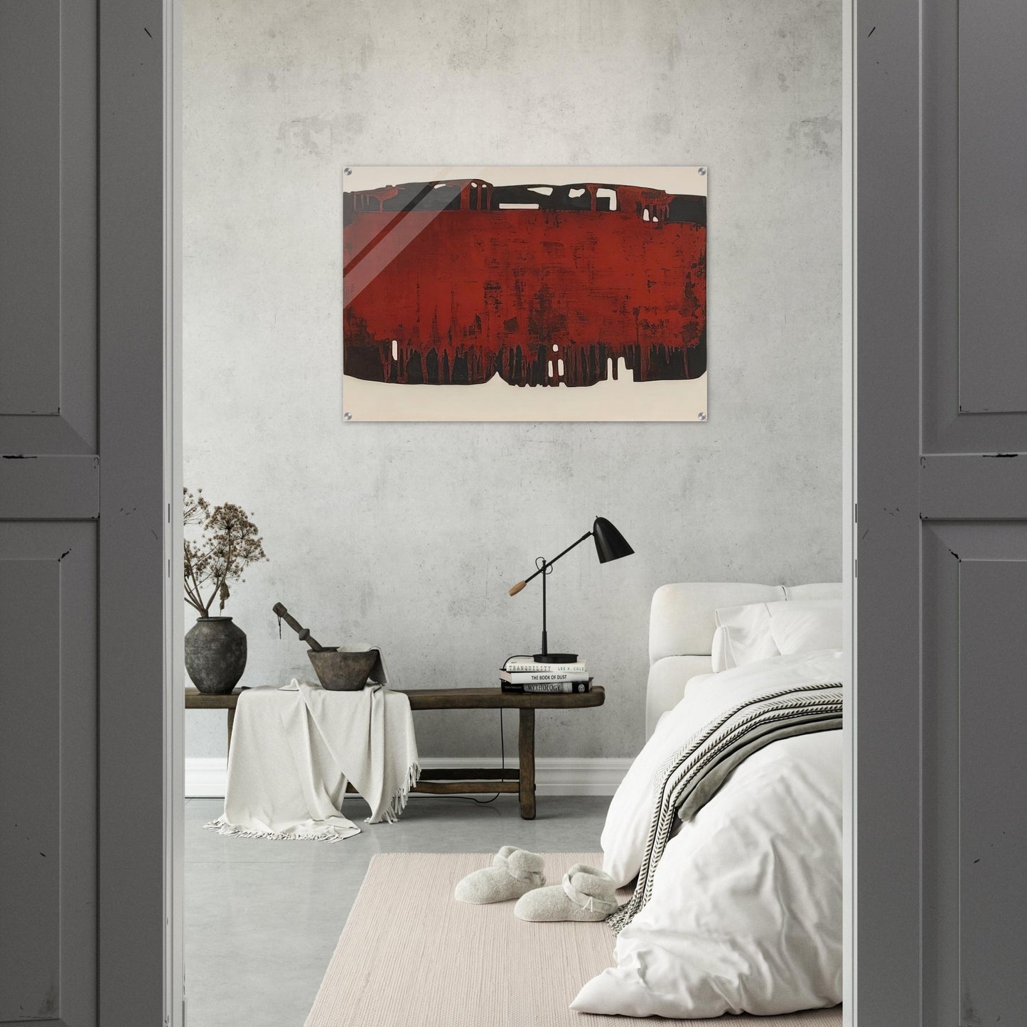 Composition rouille et noire XXV - 1974 - Pierre Soulages Acrylic Print - 70x100 cm / 28x40″ inches | Pierre Soulages Wall Art | Pierre Soulages Prints